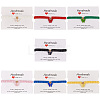 ANATTASOUL 7Pcs 7 Colors Alloy Acrylic Butterfly Charm Bracelets Set BJEW-AN0001-79-1