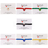 7Pcs 7 Colors Alloy Acrylic Butterfly Charm Bracelets Set BJEW-AN0001-79-1