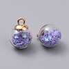 Transparent Glass Globe Pendants GLAA-TAC0002-I08-2