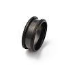 201 Stainless Steel Grooved Finger Ring Settings STAS-TAC0001-10A-B-1