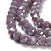 Electroplate Opaque Glass Beads Strands X-EGLA-A035-P4mm-A11-3