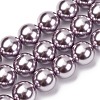 Electroplated Shell Pearl Beads Strands BSHE-G041-12mm-02-1