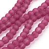 Baking Paint Transparent Glass Bead Strands GLAA-S031-8mm-39-2