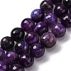 Natural Dragon Veins Agate(Dyed & Heated) Beads Strands G-K390-A14-01-2