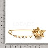 Textured Star 304 Stainless Steel Safety Pins Brooch Findings SA-CBAB767-06B-G-3