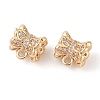 Brass Pave Clear Cubic Zirconia Beads LS-KK-N256-08G-F-1