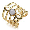 Natural Blue Lace Agate Finger Rings RJEW-U027-08G-01-1