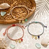 3Pcs 3 Colors Bohemian Brass Religon Cross Virgin Charm Bracelet Sets DS9557-3-3
