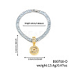 Fashionable Brass Micro Pave Clear Cubic Zirconia Charm Bracelets AF9298-15-2