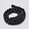 Natural Lava Rock Round Bead Strands X-G-I124-8mm-10-3