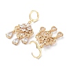 Rack Plating Golden Brass Dangle Leverback Earrings EJEW-A030-01J-G-2