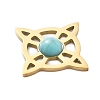 Synthetic Turquoise Pendants STAS-I327-14G-01-2