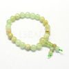 Buddha Meditation Yellow Jade Beaded Stretch Bracelets X-BJEW-R041-8mm-04-1