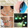 35Pcs 7 Colors Luminous Opaque Resin Pendants RESI-CJ0005-42-7