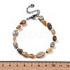 Natural Fossil Coral Beaded Bracelets for Women G-P563-07P-02-5