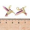 Brass Micro Pave Black Cubic Zirconia Pendants CU-CBA2554-03G-3