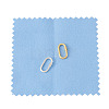 2Pcs 925 Sterling Silver Locking Carabiner Clasps STER-TA0001-56A-2