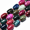 Natural Multi-Color Agate Beads Strands G-S370-055B-01-1