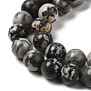 Natural Black Agate Beads Strands G-M402-D01-3