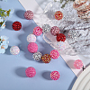 CHGCRAFT 32 Pcs 8 Color Resin Rhinestone Bubblegum Ball Beads RESI-CA0001-62-5