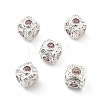 Brass Micro Pave Cubic Zirconia Beads KK-R216-17P-03-1