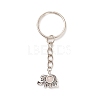 Elephant Owl Butterfly Eye Shaped Natural & Synthetic Gemstone Pendant Keychain KEYC-JKC00411-01-3