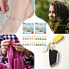Alloy Ename Frog & Dinosaur Pendant Locking Stitch Markers HJEW-AB00029-6