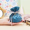 Velvet Jewelry Bags with Drawstring & Plastic Imitation Pearl TP-CJC0001-03D-4