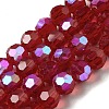 Electroplate Transparent Glass Beads Strands LS-EGLA-A035-T8mm-L07-1