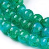 Spray Painted Glass Beads Strands GLAA-A038-D-46-3