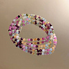 Nautral Tourmaline Round Beads Wrap Bracelets BJEW-WH0011-111-1