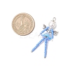 5Pcs Iridescent Acrylic Pendants PALLOY-TA00286-2