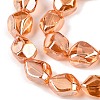 Electroplate Glass Beads Strands EGLA-T021-10D-3