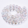 Transparent Spray Painted Glass Bead Strands GLAA-N035-03D-B07-2