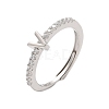 S925 Sterling Silver Adjustable Letter Rings for Women RJEW-M068-01P-V-2