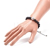 Natural Lava Rock & Acrylic Braided Bead Bracelet BJEW-JB08554-04-3