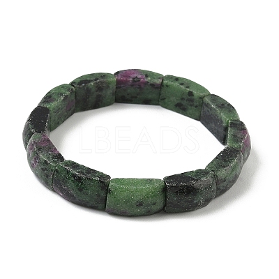 Natural Ruby in Zoisite Bead Stretch Bracelets for Women Men BJEW-C097-02A-15-1