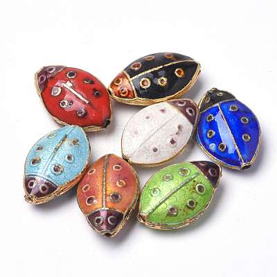 Handmade Cloisonne Beads X-CLB-S006-14-1