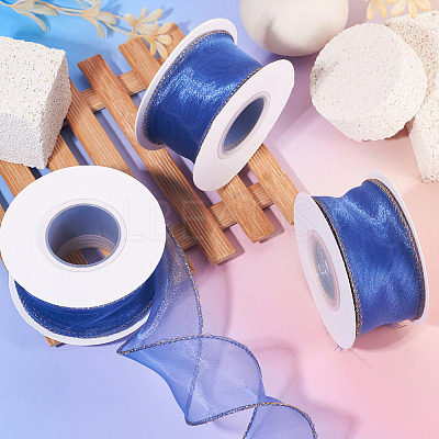 3 Rolls Polyester Organza Ribbons SRIB-TA0001-26A-1