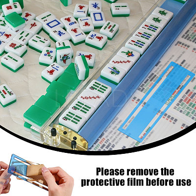 4Pcs PVC Mahjong Rules Reader AJEW-GL0003-40A-1