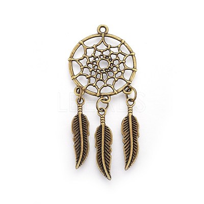 Tibetan Style Alloy Big Pendants PALLOY-WH0056-03AB-03-1