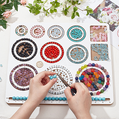 Wooden Bead Design Boards WOOD-WH0042-26A-1