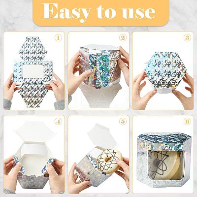 Hexagon Laser Window Paper Gift Boxes CON-FZC0002-001C-02-1