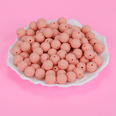 Round Silicone Focal Beads SI-JX0046A-84-1