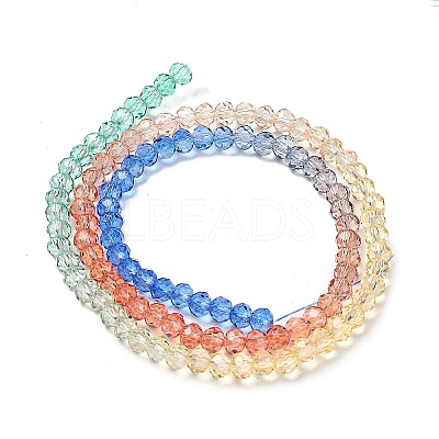 Transparent Painted Glass Beads Strands X1-DGLA-A034-T4mm-A02-1