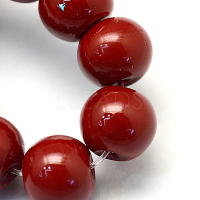 Baking Paint Pearlized Glass Pearl Round Bead Strands X-HY-Q003-6mm-35-1