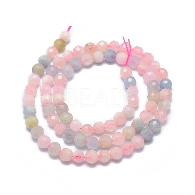 Natural Morganite Beads Strands G-G792-32B-1