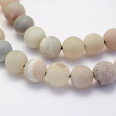 Electroplate Natural Druzy Agate Beads Strands G-G708-10mm-11-1
