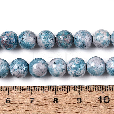 Dyed Synthetic Fossil Beads Strands G-T139-8mm-66G-1
