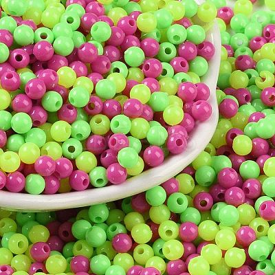 Opaque Acrylic Beads OACR-H118-07B-01-1